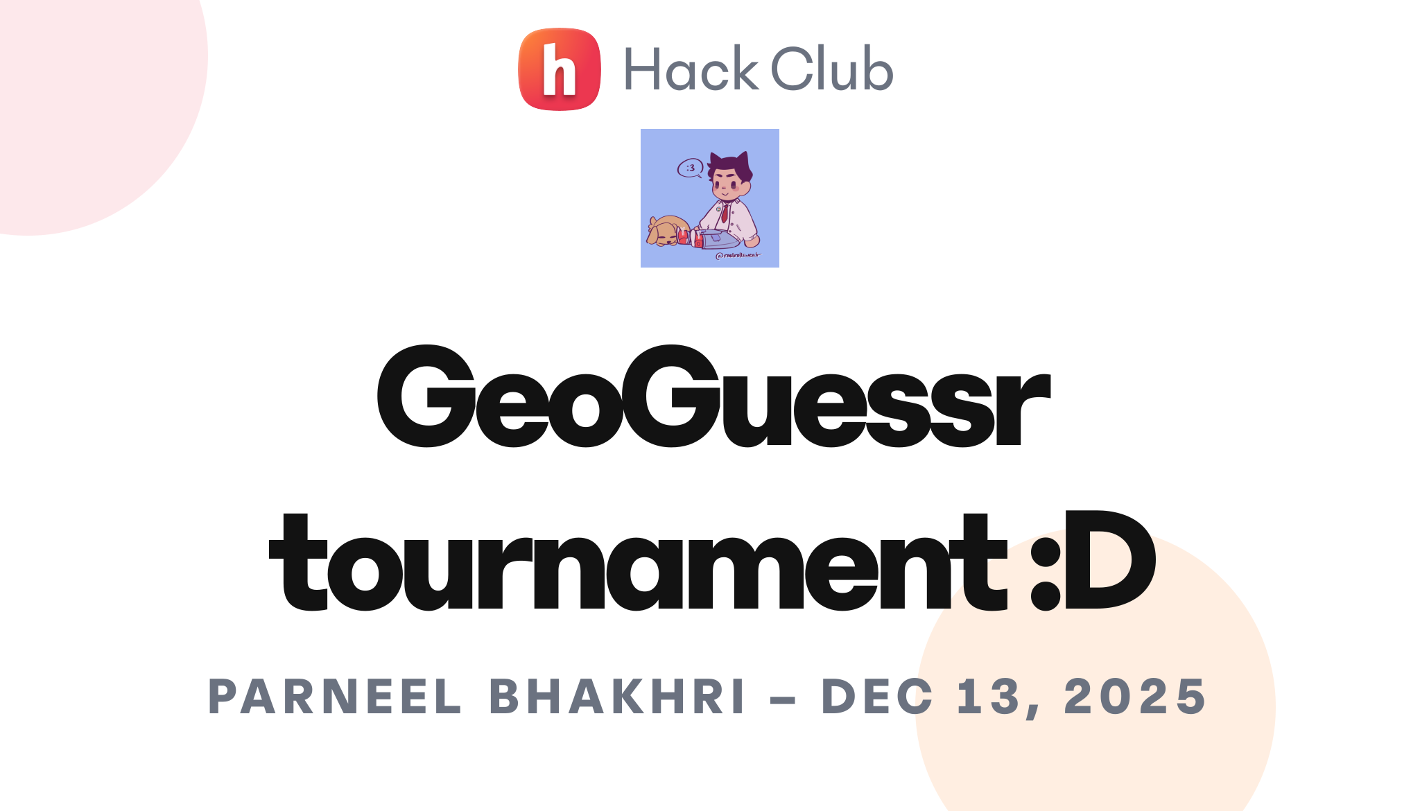 Geoguessr Tournament D Hack Club Events